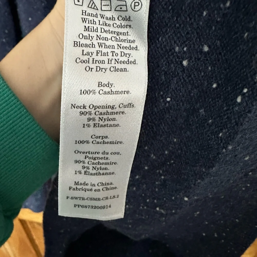 Everlane | Blue Donegal Speckled Cashmere Sweater - Picture 4 of 4